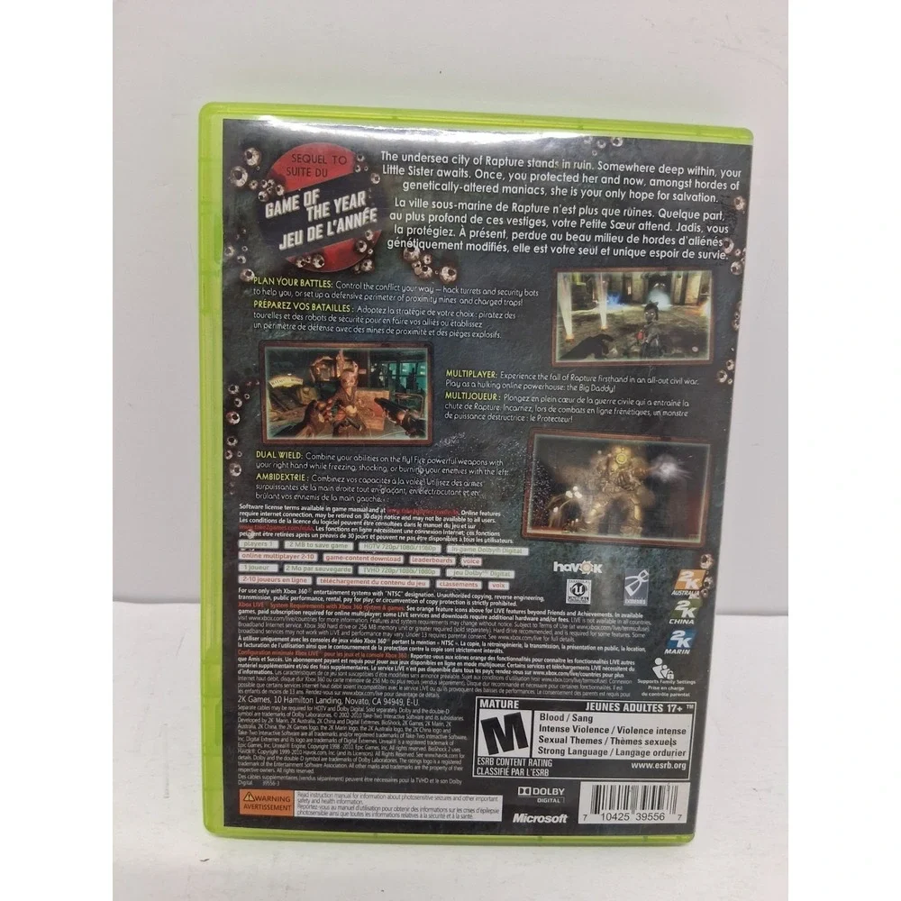 BioShock 2 (Microsoft Xbox 360, 2010)